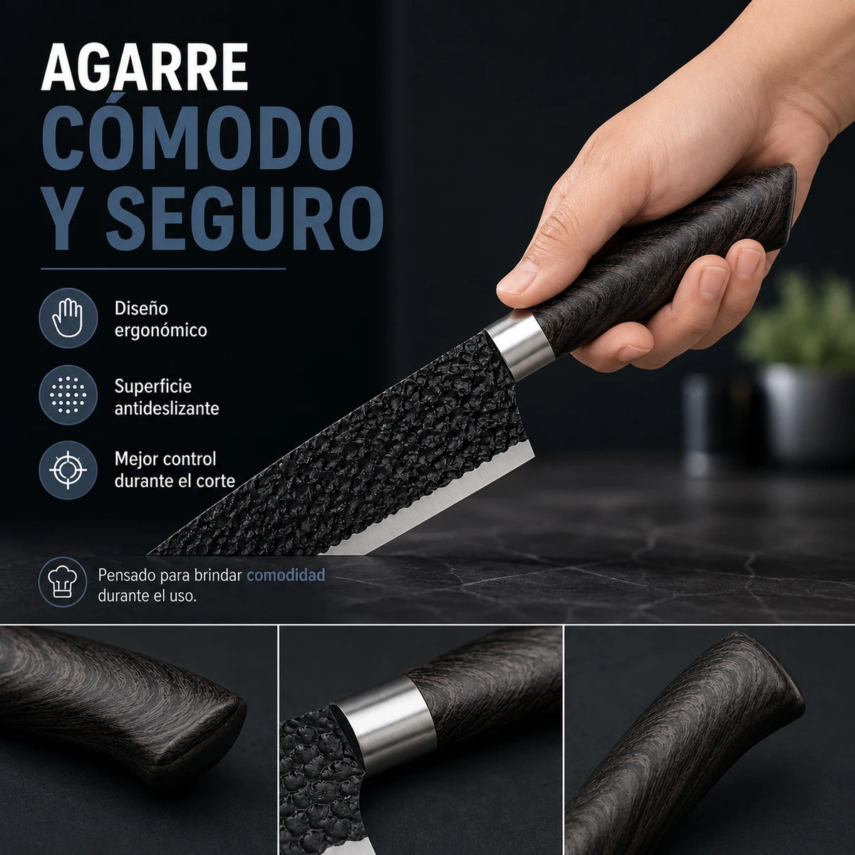 Set x6 de Cuchillos y Hacha Premium