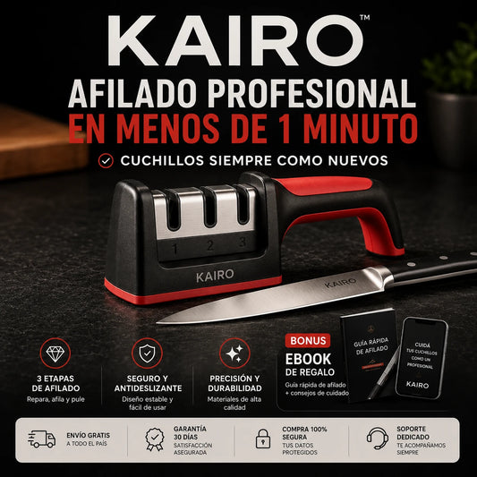 Kairo™ | Afilador de Cuchillos de 3 Etapas