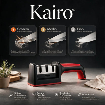 Kairo™ | Afilador de Cuchillos de 3 Etapas