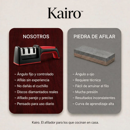 Kairo™ | Afilador de Cuchillos de 3 Etapas
